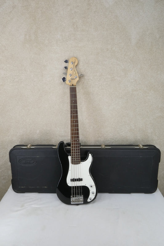 Squier 5 String PRECISION Bass Black USED AVG w/HSC #IC020522343