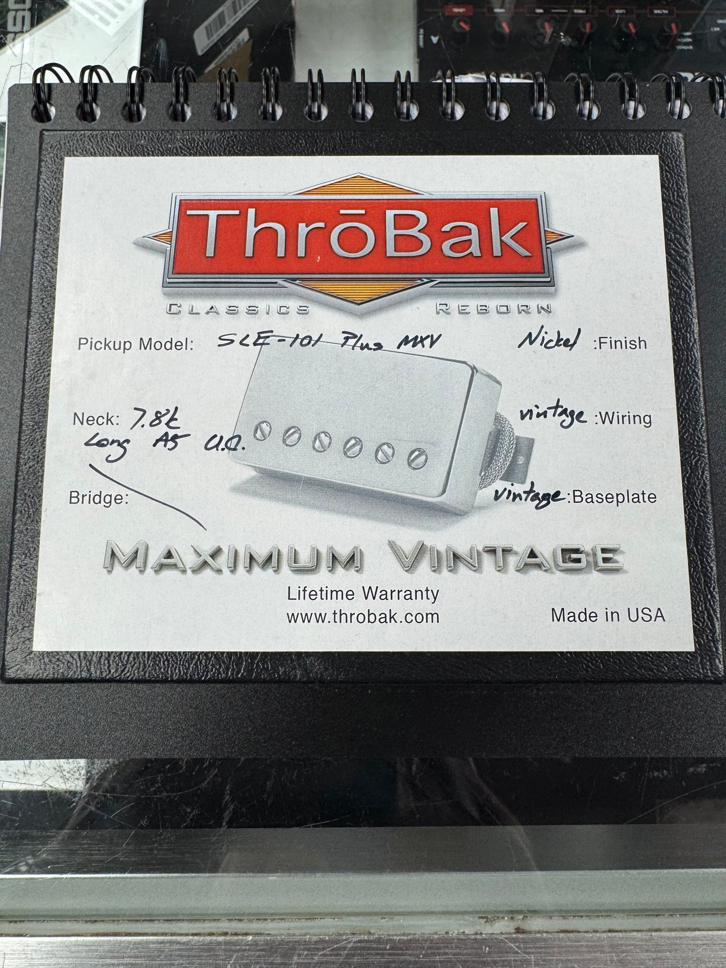 ThroBak Maximum Vintage Pickups Maximum Vintage Neck and Authentic PAF in Bridge
