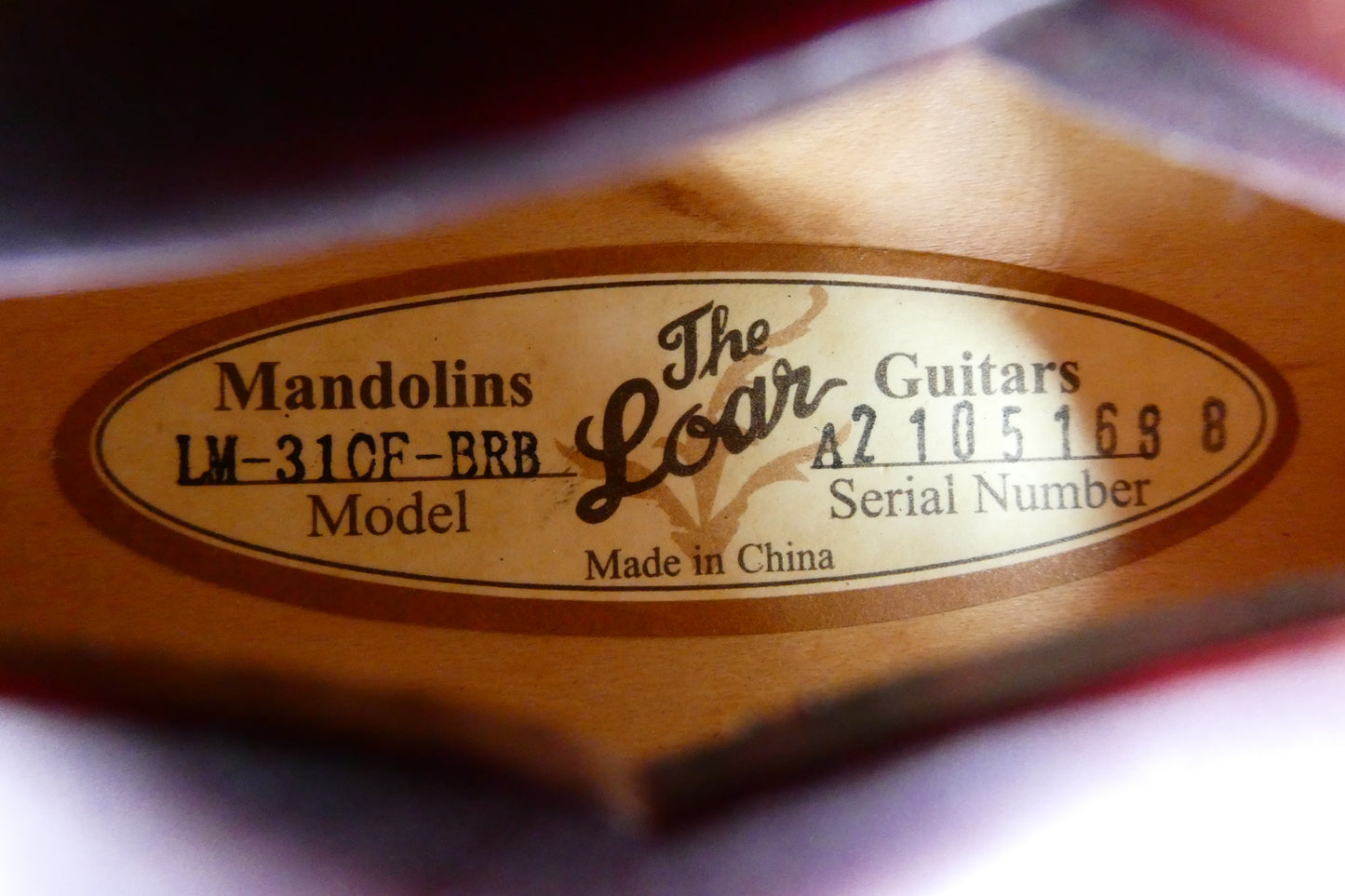 The Loar Mandolin LM 310 with Pickup