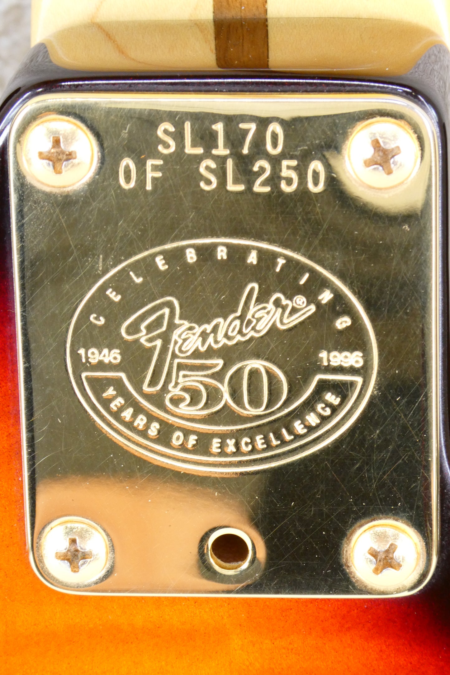 Fender 50th Anniversary Stratocaster one of 250 LEFTHANDED Ever Made 1996 - Sunburst