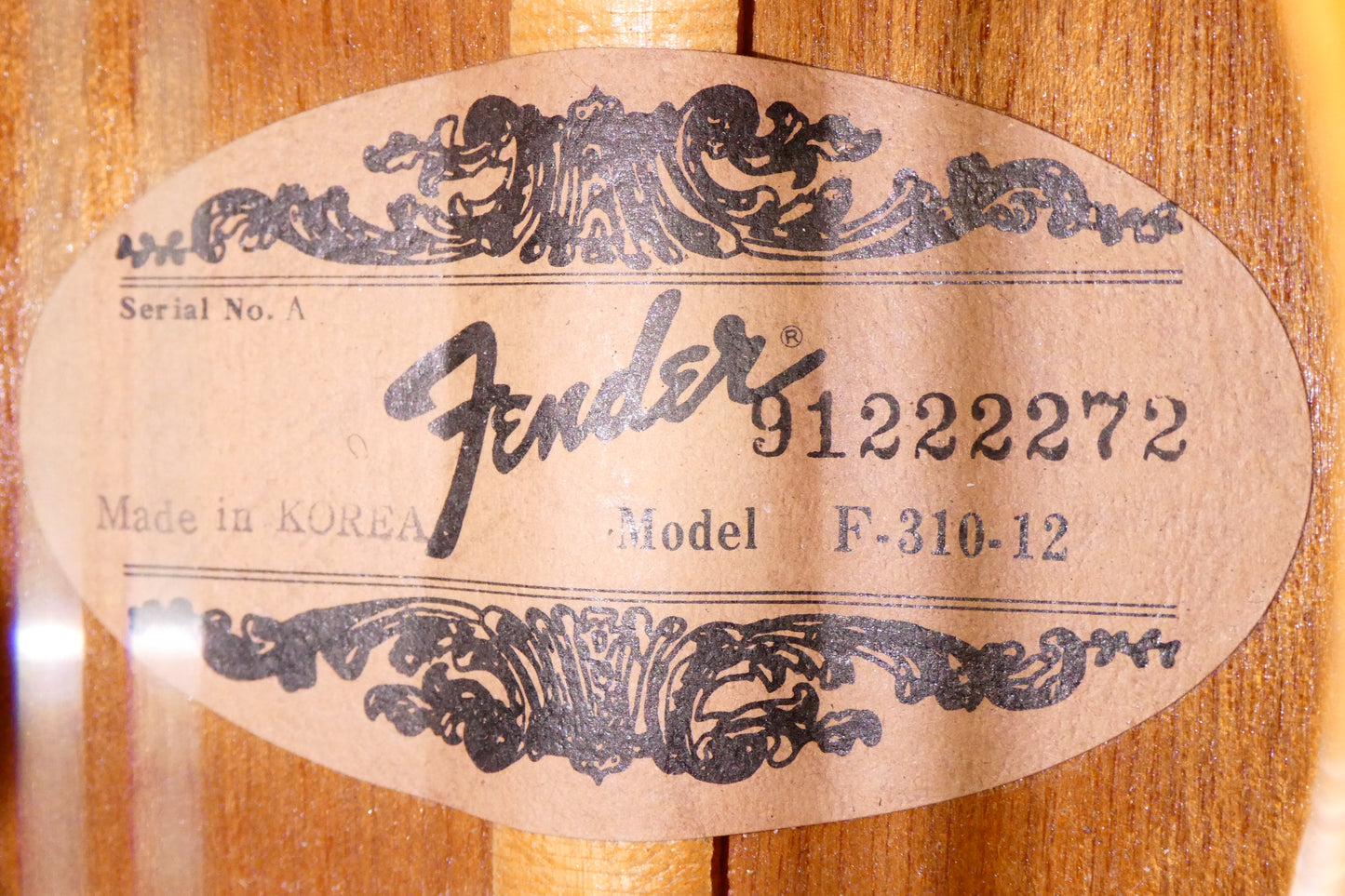 Fender F 310 -12 1980's - Natural with Gig Bag