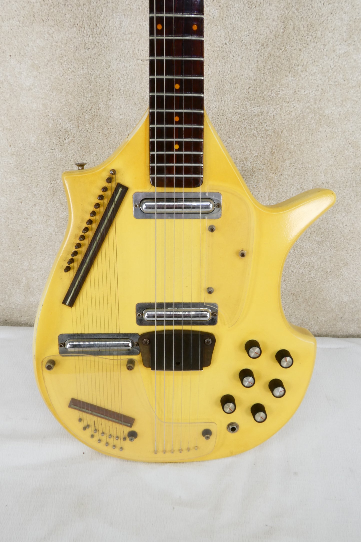Coral Sitar Refinished to Mellow Yellow W/OHSC