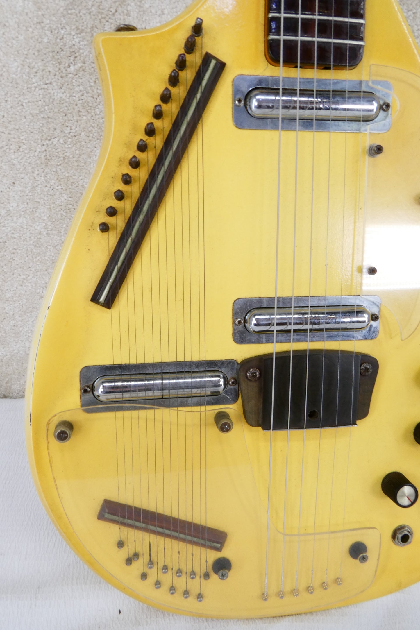 Coral Sitar Refinished to Mellow Yellow W/OHSC