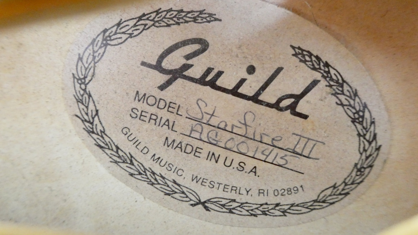 Guild Starfire III w/OHSC