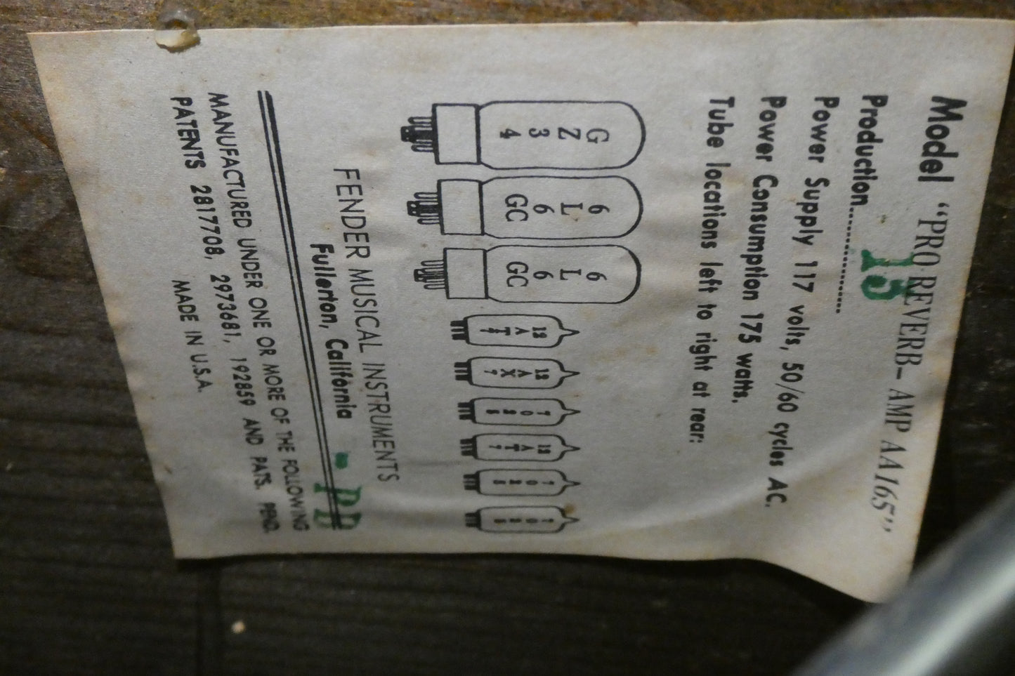 Fender Pro Reverb 9.7 condition