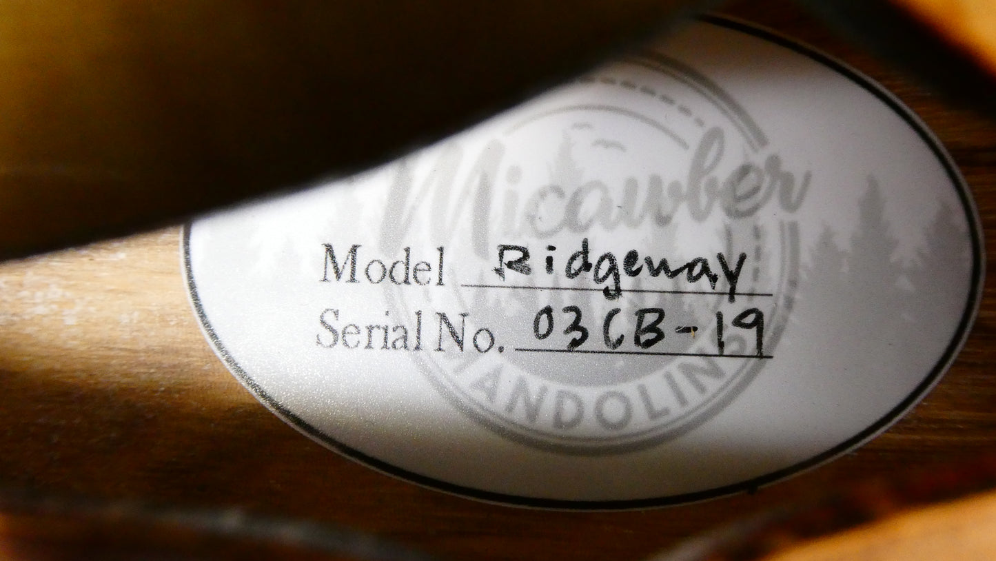 Micawber Ridgeway Mandolin w/OHSC