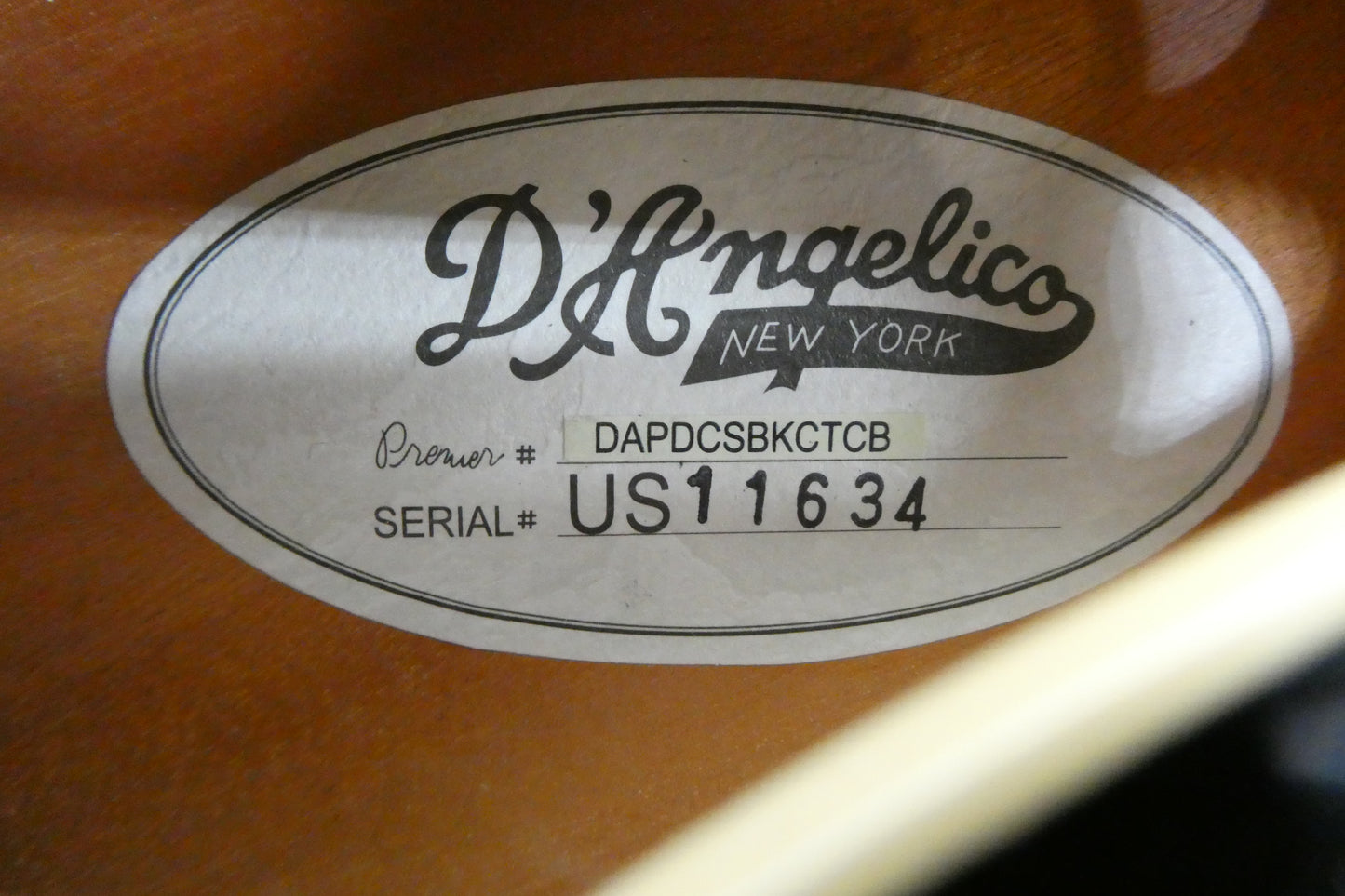 D'Angelico Premier DC Semi-Hollow Double Cutaway with Stairstep Tailpiece 2015 - Black w/GB USED