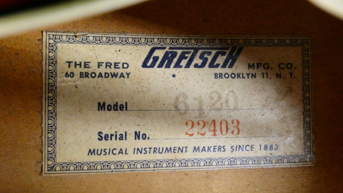 Gretsch 6120 1957 #22403 Previously owned by Jerry Reed (Yes, that Jerry Reed) w/OHSC Used