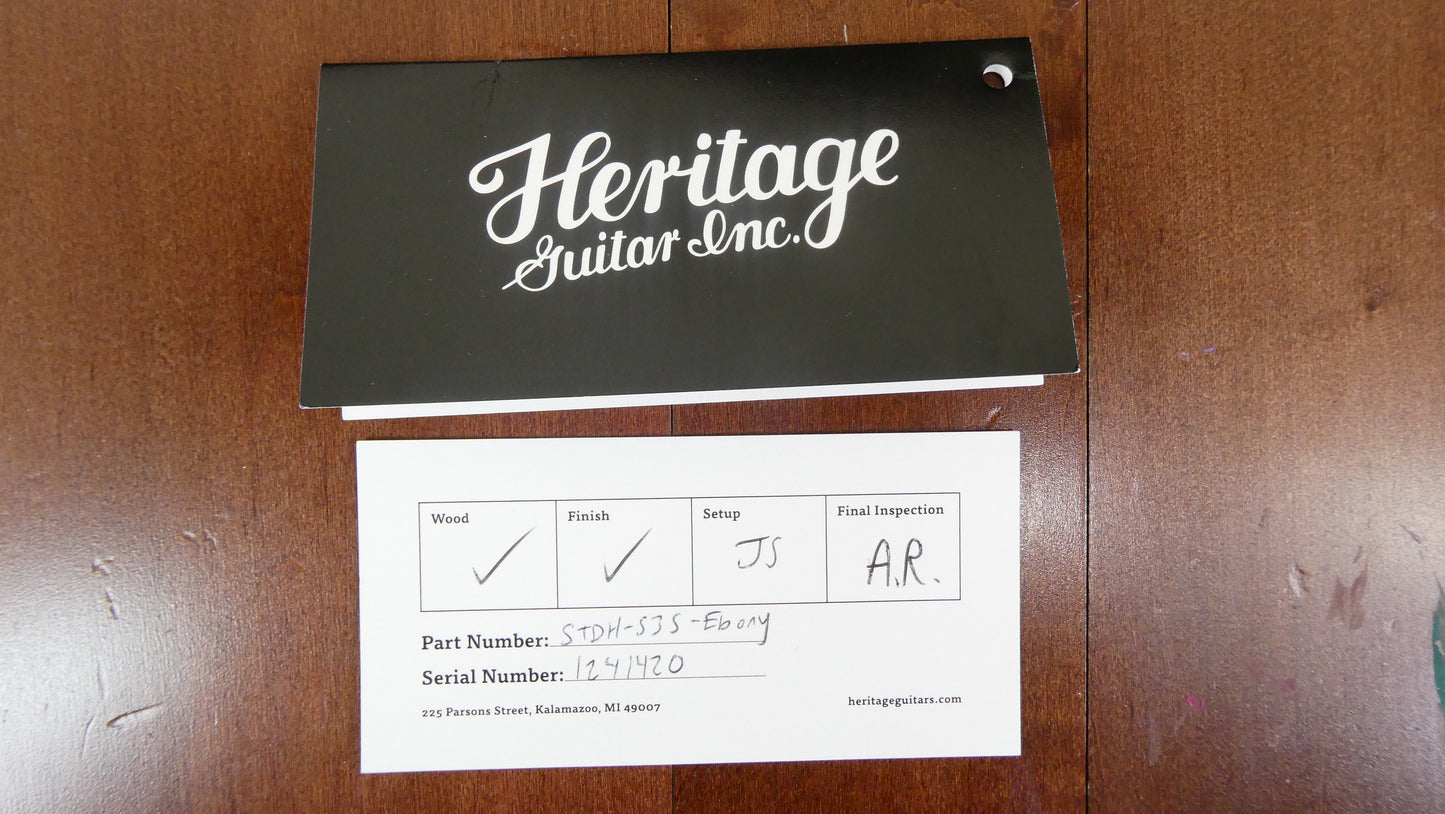 Heritage STD  H-535 Ebony Duncan 59s #1241420 w/OHSC USED
