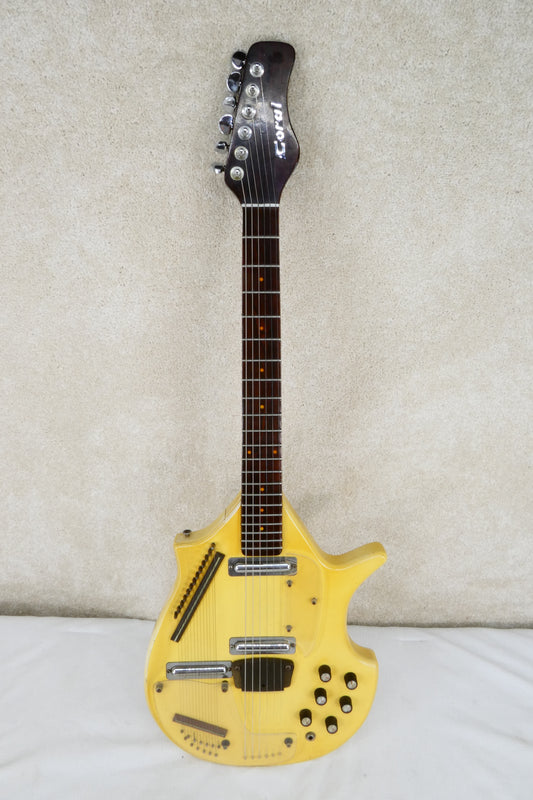 Coral Sitar Refinished to Mellow Yellow W/OHSC