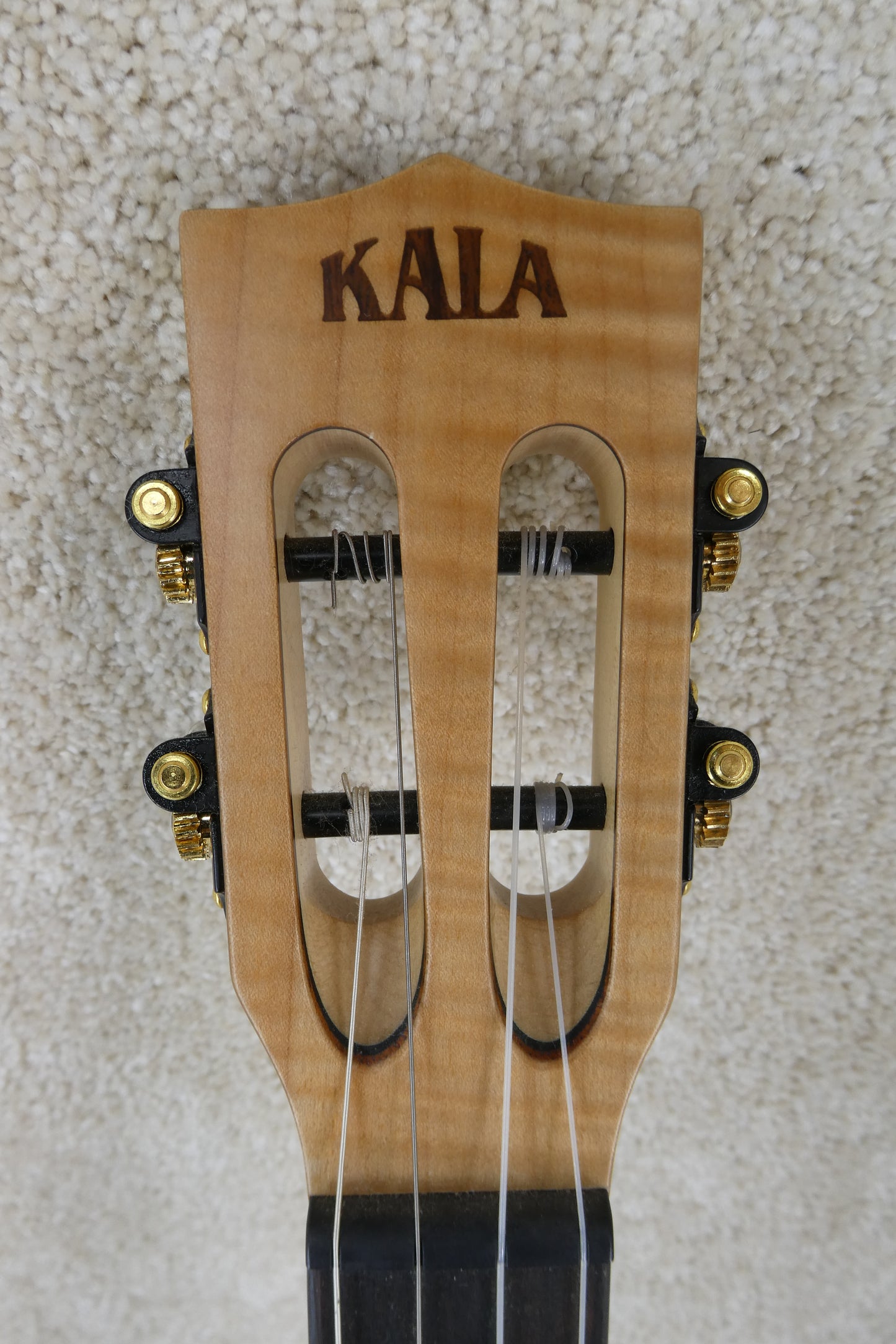 Kala All Solid Flame Maple Cutaway Baritone Ukulele w/ EQ & Bag (KA-ASFM-B-CE)