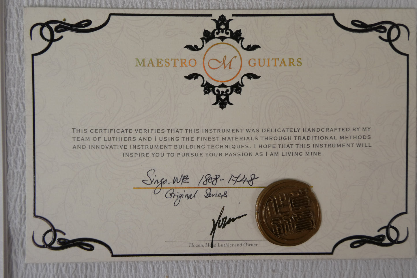 Maestro Singa-WE 1808-1748 Original Series w/OHSC