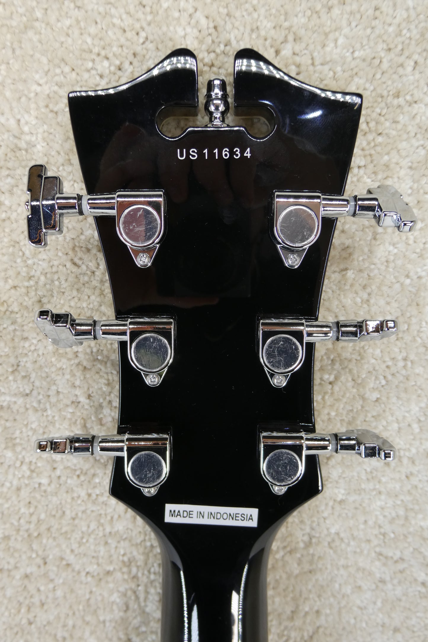 D'Angelico Premier DC Semi-Hollow Double Cutaway with Stairstep Tailpiece 2015 - Black w/GB USED