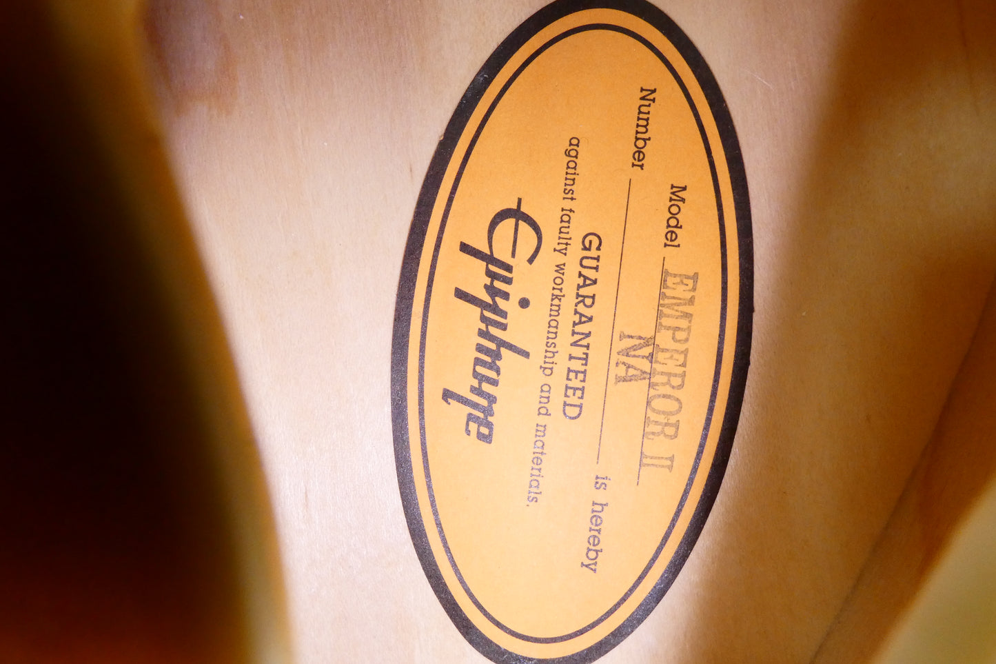 Epiphone Joe Pass Signature Emperor II 1994 - 2015 - Natural