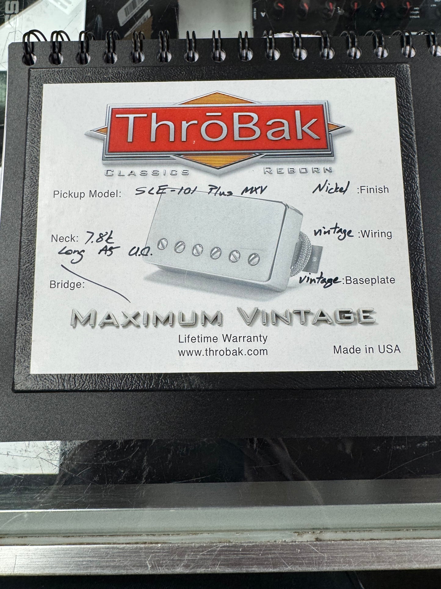 ThroBak Maximum Vintage Pickups  Maximum Vintage Neck and Authentic PAF in Bridge