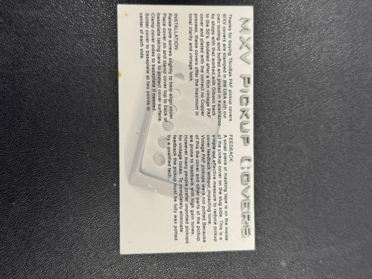 ThroBak Maximum Vintage Pickups  Maximum Vintage Neck and Authentic PAF in Bridge