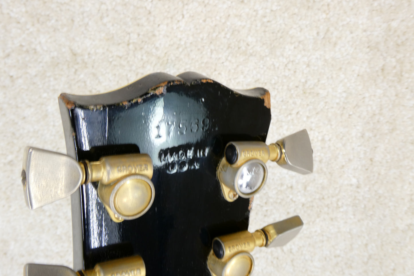 Gibson Les Paul Custom Ebony Black W/Lollar Imperial pickups OHSC