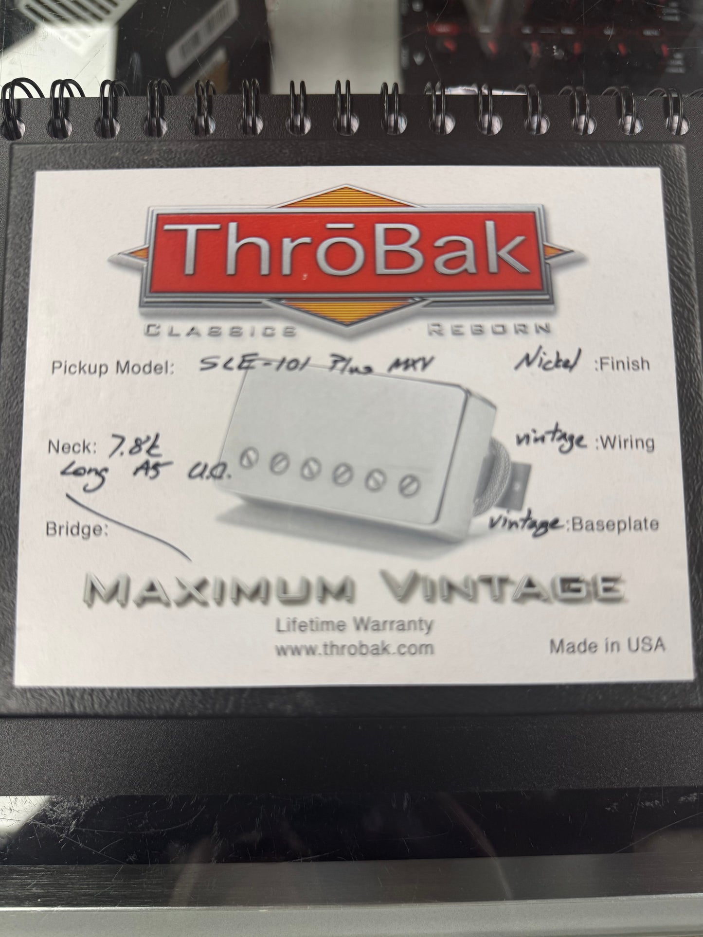 ThroBak Maximum Vintage Pickups  Maximum Vintage Neck and Authentic PAF in Bridge