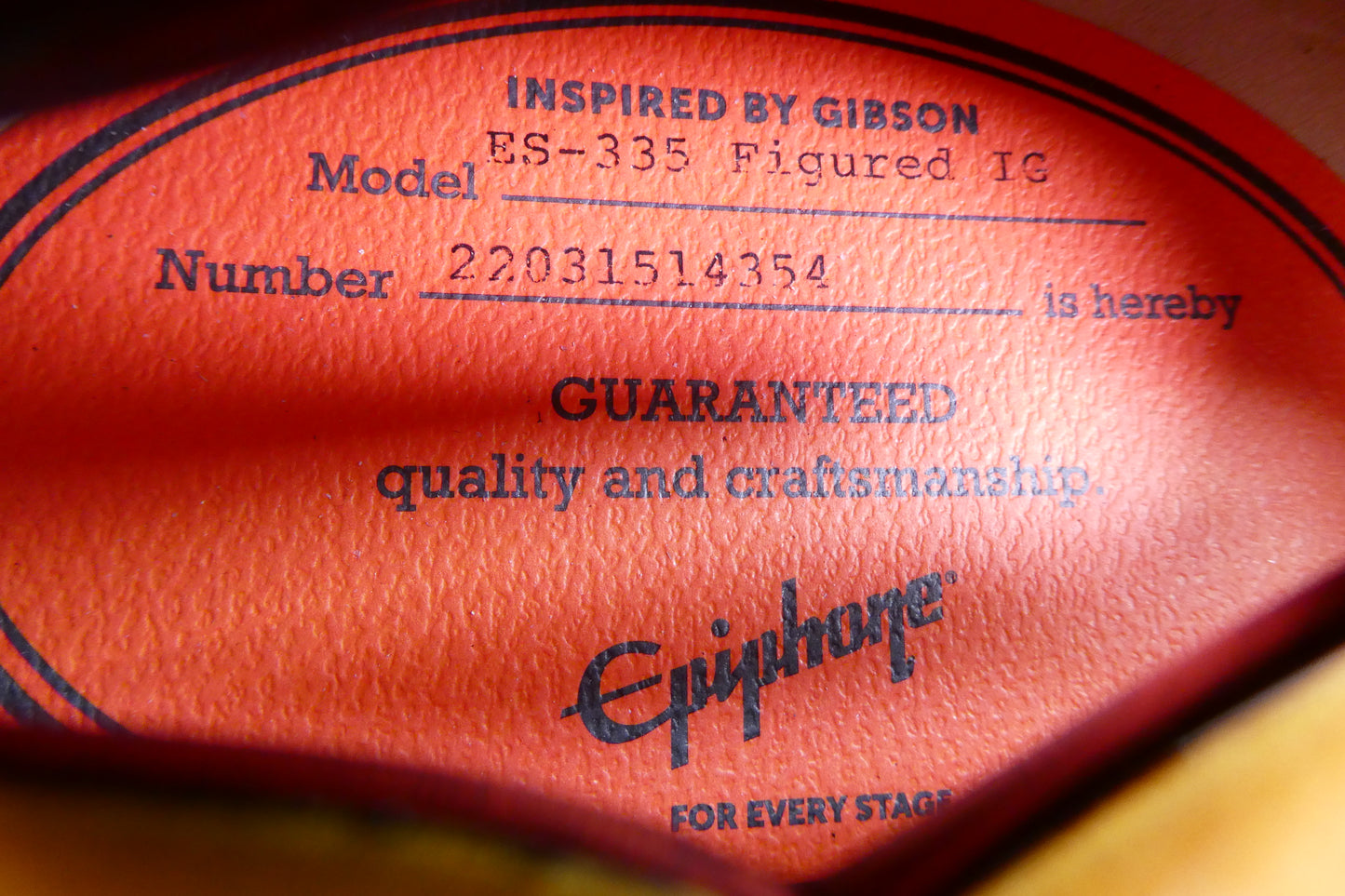 Epiphone ES-335 IG Figured Top With Seymour Duncan and OHSC